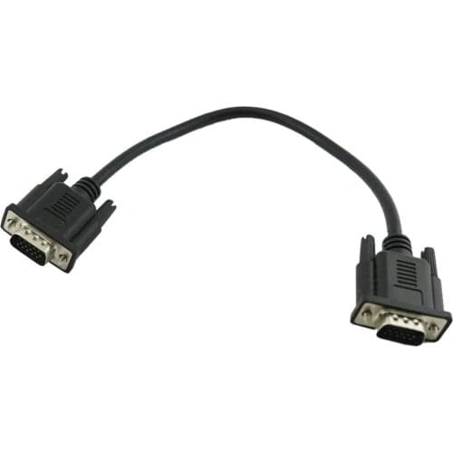 HD 15Pin VGA D-Sub DB15 Short Video Cable Cord Male to Male for Monitor 30cm