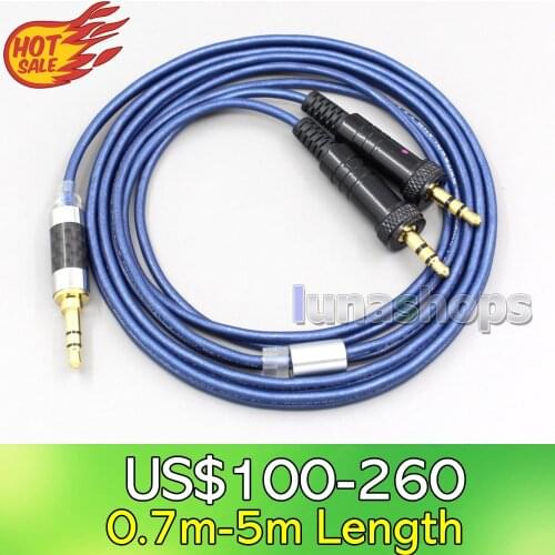 LN006805 2.5mm 4.4mm XLR 3.5mm High Definition 99% Pure Silver Earphone Cable For Sony MDR-Z1R MDR-Z7 MDR-Z7M2 With Screw Fix