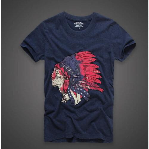 Fashion Brand New mens T-shirt Indian Print t shirt Casual loose fit Short Sleeve O-neck Tops Tees male tshirt