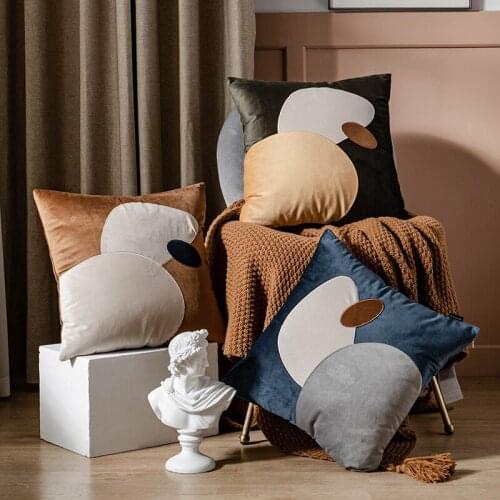 2021 News Nordic Artistic Bird Velvet Cushion Cover Luxury Pillow Case Home Decore Fall and Winter 45x45cm Throw Pillow Covers