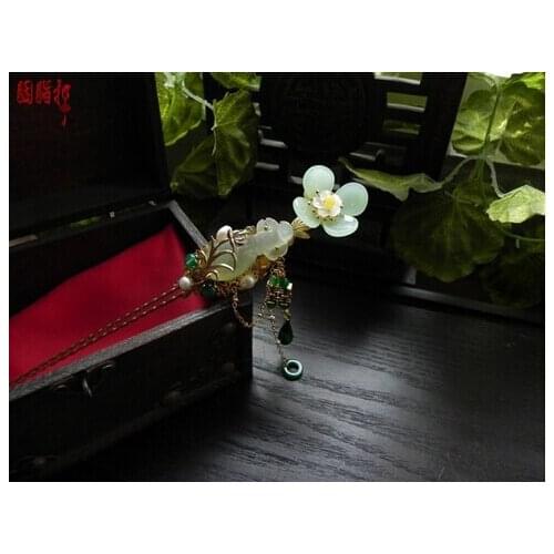 Soapstone Pipa YinTong Vintage Classica Hair Stick Hair Jewelry for Ancient Chinese Princess TV Play Hanfu Accessories Hair Stic