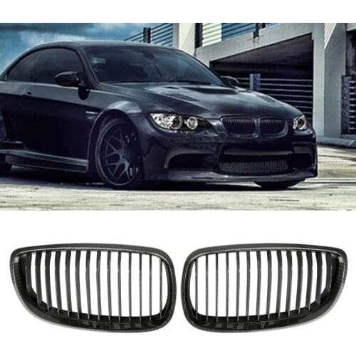 A pair High Quality For BMW E92 Pre-Facelift Black Kidney Grilles Grill M3 Coupe-Convertible 06-10 Car styling