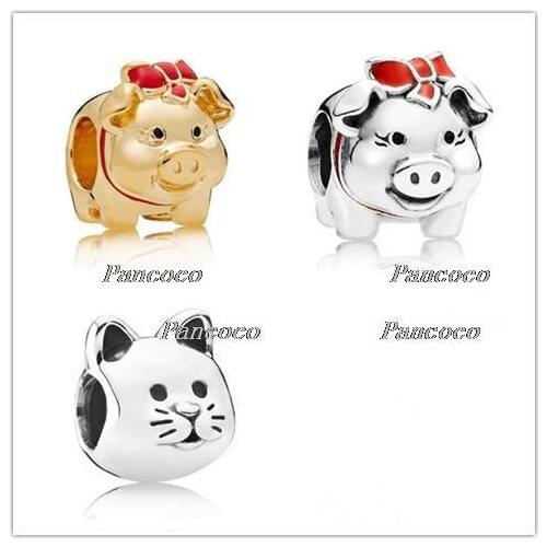 925 Sterling Silver Charm Sparkling Snow Whites Bird With Crystal Beads Fit Pandora Bracelet & Necklace Diy Jewelry