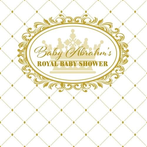Custom Royal Gold Prince Crown Baby Shower photo backdrop High quality Computer print party backgrounds