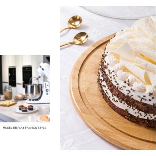 Transparent Dustproof Cake Glass Cover Lead-Free Food Food Grade Bamboo Glass Fruit Cover Cover Cake Cover Tray Q4M6