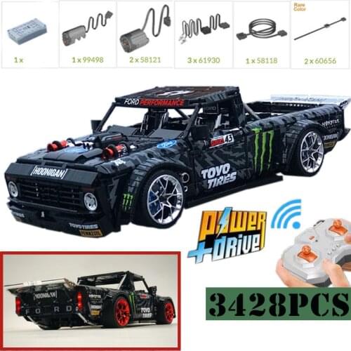 RC Motor Power Functions Ford Mustang Hoonicorn F-150 Technic Super Racing fit LeGINGlys MOC-34316 Building Blocks Bricks Toys