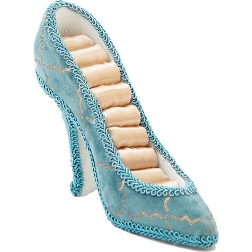 Retro Personality Peacock Blue Bronzing Bracelet Necklace Jewelry Storage Display Rack Wedding Gift Window Display