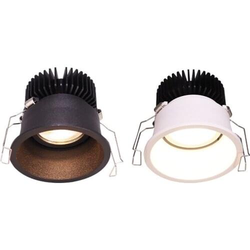 LED Ceiling Downlight Dimmable 10W 15W 20W white/Black Housing Recessed LED Ceiling Spot Lamp AC85-265V + Driver