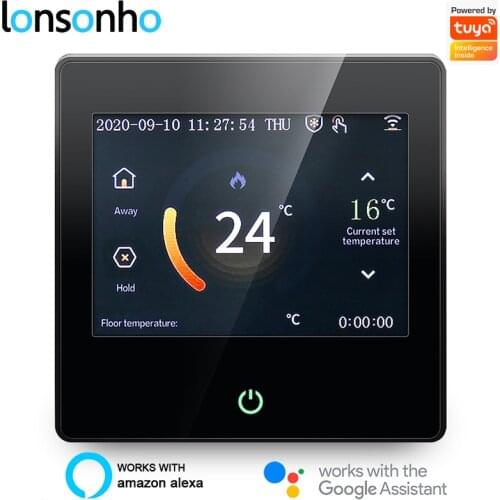 Lonsonho Tuya Smart Touch LCD Thermostat WiFi Termostato 220V Smart Home Life Temperature Controller Works Alexa Google Home