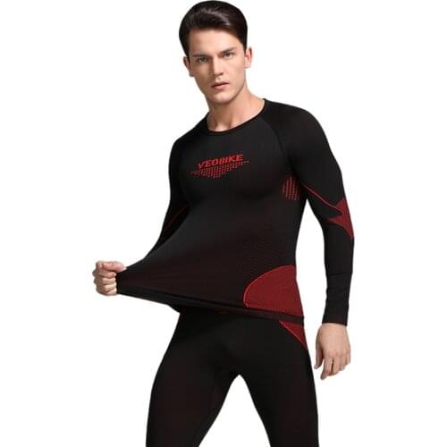 Outdoor Men Cycling Jersey Winter Thermal Seamless Underwear Running Clothes Ladies Yoga Top Pants Set Women Cycling Skinsuit