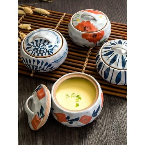 Japanese-style ceramic soup pot with lid steamed egg cup soup pot soup liner stew pot birds nest small stew pot