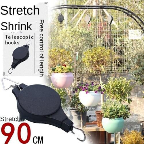 Retractable hook creative household gardening products lifting rope birdcage hook lvluo can be used with hanging Basin