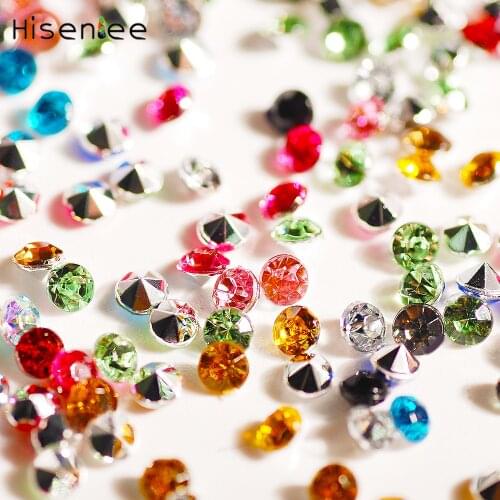 1.5mm~10mm Glitter Rhinestones Crystal Point back Strass Sewing or Fabric DIY Decoration Acrylic Diamond Nail Art Stone