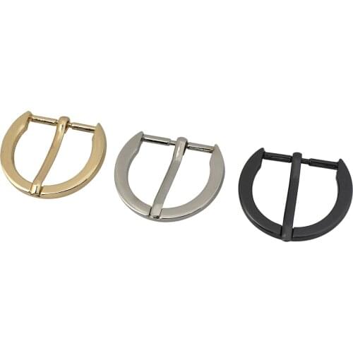 1pcs Metal Semicircle Shape Single Pin Belt Buckle Durable Adjuster Clasp for Leather Craft Bag Strap Belt Shoes Garment Webbing