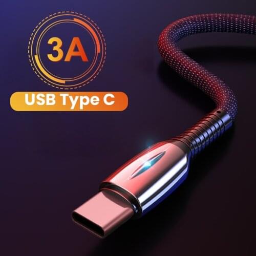 2M USB Type C Cable Micro USB 3A Fast Charging Mobile Phone Android Charger Type-C Data Cord For Huawei P40 Mate 30 Xiaomi Redmi