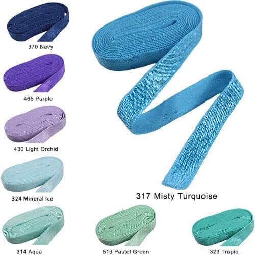 3/8" multi color Shinny Solid Color fold over elastic Ribbon 100 yard/lot girls hair tie accessories DIY handmade webbing