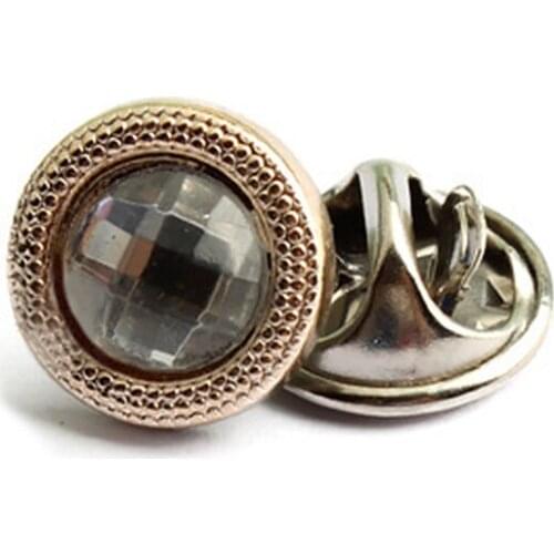 6Pcs DIY Buttons Brooches Clothes Sweater Dress Scarf Suit Bag Hat Decorative Jewelry Female Pearl Metal Crystal Badges Brooch