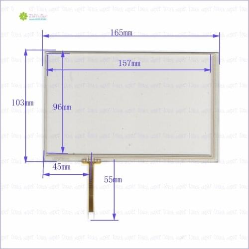 7inch 4 lins Touch Screen For GPS CAR 165mm*103mm sensor glass thiss compatible Freeshipping 165*103