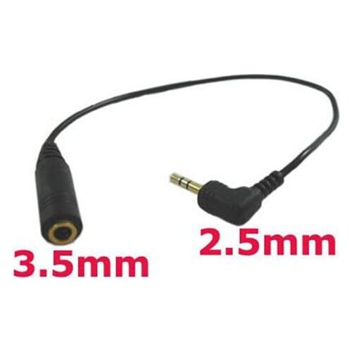 Headset Adapter 3.5mm (Female) to 2.5mm (Male)/ Headphone Extension Cable