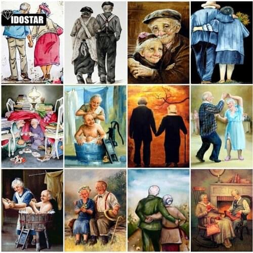 Diamond Painting Old Couple Full Square Rhinestone 5D DIY Diamond Embroidery Cross Stitch Mosaic Home Decoration