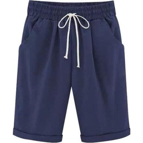 Cotton Linen Knee Length Pants Women Summer Casual Loose Trousers Straight Pants Comfortable Trousers plus size m-7xl Green Pink