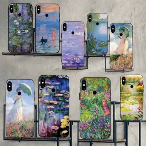 Claude Monet art painting Pattern Phone Cases For Xiaomi Redmi note 7 8 9 t k30 max3 9 s 10 pro lite Luxury brand shell funda