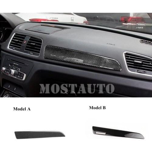 For Audi Q3 8U Carbon Fiber Center Dashboard Glove Box Moulding Cover 2012-2017 Car Accessories Interior Car Decor Car Trim