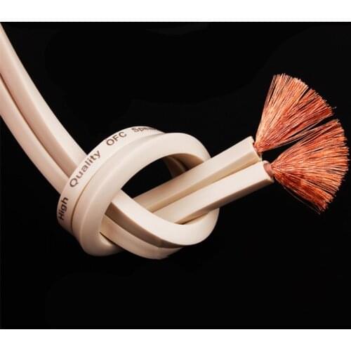 Hifi Speaker Audio Cable 4N Oxygen Free Copper Speaker Wire For Amplifier Home Theater KTV DJ System Banana Y Plug 5m 10m 20m