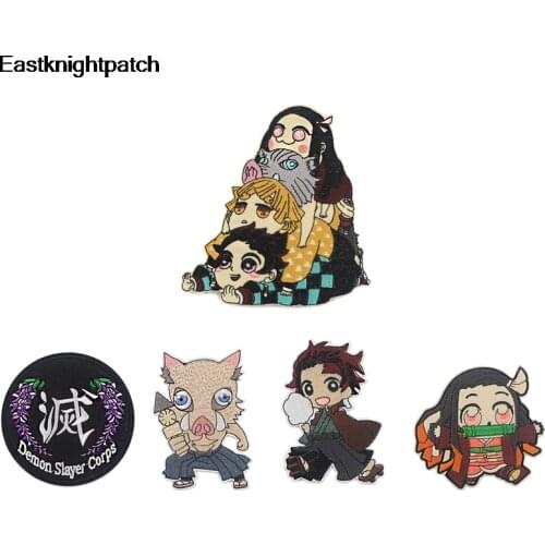 E1746 Anime Iron on Patches Clothing para diy Embroidered badges Sewing Applique Patchworks stickers for kids