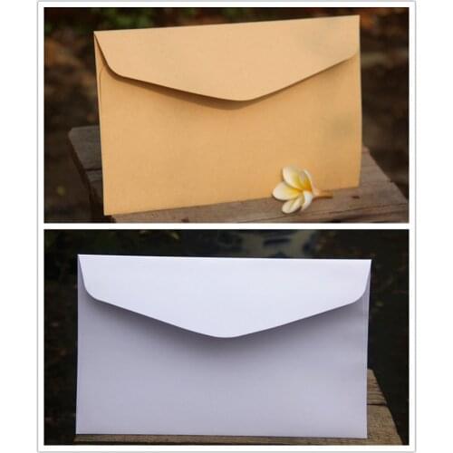 Big Size 23x16cm White and Kraft Envelopes Party Paper Bags Favor Bags Mseeage Cards Bags Wedding Invitation Envelopes
