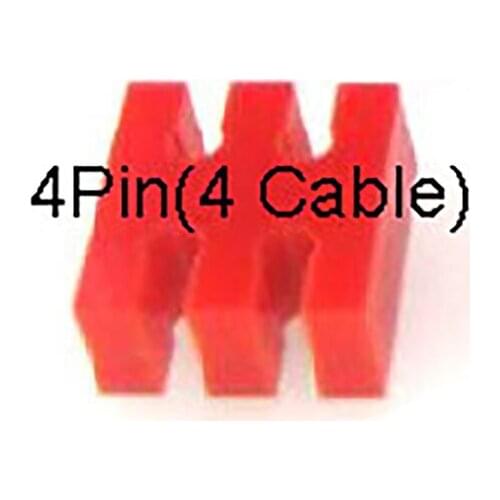 Red Acrylic Cable Combs for 18AWG or 16AWG Cables - 4 Cable