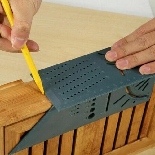 Wood Working Ruler 3D Mitre Angle Measuring Gauge Square Size Measure Tool Multi-Function Tool