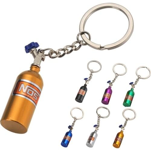 Key Chain Metal KeyRing Carholder Gas Cylinder Keychain Pendant Jewelry For Women Men Mini Key Rings