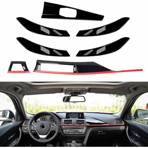 7Pc/Set Door Pull Handle Cover Trim Air Vent Central Control Panel for BMW F30 F31 F34 F36 3/4 Series 2012-2018 Car Accessories