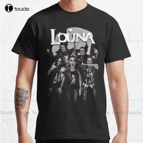 New Louna Classic Band Music Hard Metal Moon Alternative T-Shirt White Button Down Shirt Women Cotton Tee Shirt S-5Xl