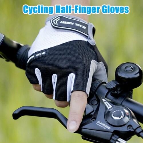Wholesale 1 Pair Fitness Half Finger Men Gloves Workout Training Weight Lifting Bodybuilding Gym N66