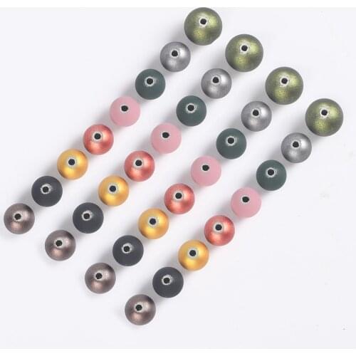 50Pcs/Lot 8mm Plastic CCB Matte Spacers Loose Beads Necklace Bracelet DIY Accessories Charms Beads For Jewelry Making Supplies