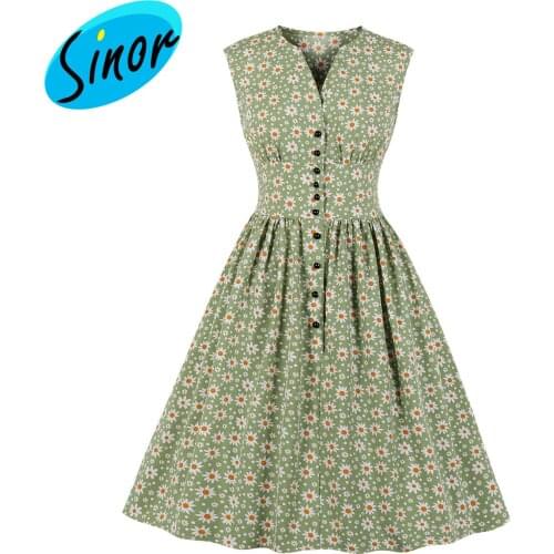 2021 Summer Sleeveless Vintage Little Crushed Flower Dress 2202 Banquet Dress