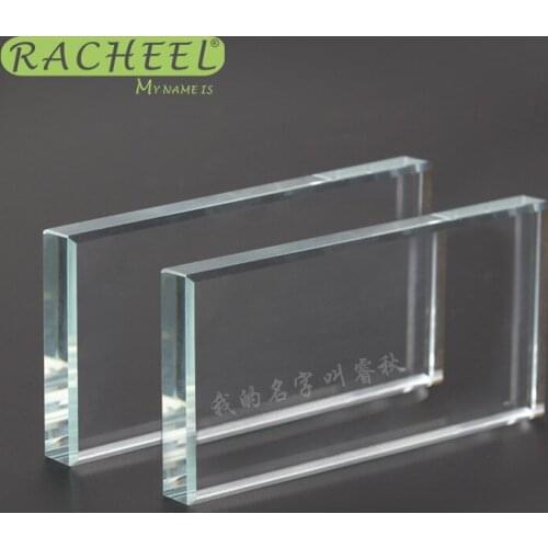 Rectangle-shaped Eyelash Glue Glass Holder False Eyelash Stand False Eyelash Extension Crystal Glass Glue Pallet Accessories