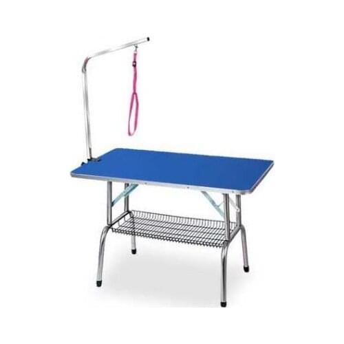 Cheapest Foldable Stainless Steel Pet Grooming Table for Small Pet Portable Operating Table Rubber Surface Bath Desk Blue Pink