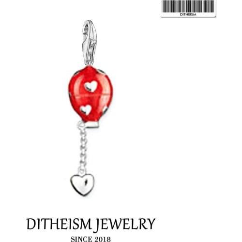 Red Balloon Charms Pendant,2020 Summer Jewelry 925 Sterling Silver Trendy Gift For Women Men Boy Girls Fit Bracelet Necklace Bag