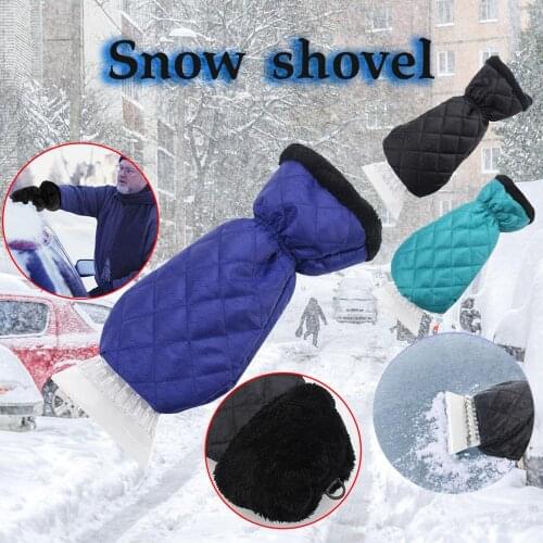 1PC Car Ice Scraper Window Car Accessories Winter Gloves Snow Shover Tool Warm Clean Ice Cleaner Removal Gloves Cars Ice Scraper