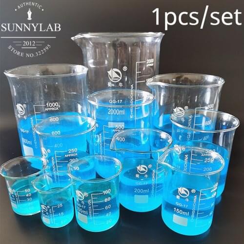High-quality Glass Beaker For Laboratory Glassware, Capacity 25/50/100/150/200/250/300/400/500/600/800/1000/2000ml