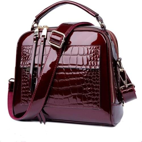 Patent leather handbags fashion autumn winter women bags new fashion leather shell bag portable shoulder bag GN-SB-qpstbk