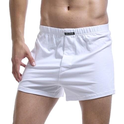 2pcs Lot Mens Soft Stretch Knit Boxer Comfortable Breathable Cotton Shorts Mens Underwear Boxers Men Long Panties Plus Size