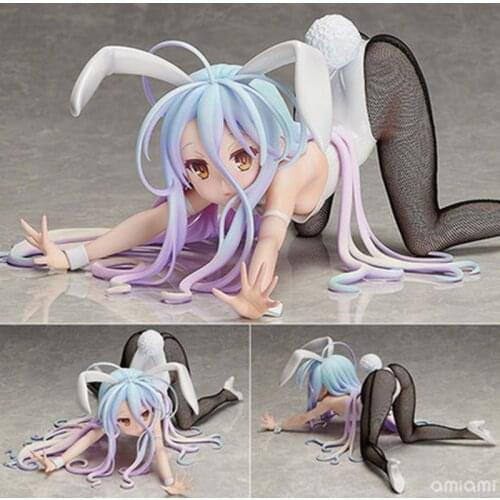 Japan Anime NO GAME NO LIFE 1/4 PVC Shiro Bunny Girl Lolita Loli Action Figure Toys Collection Model Decoration Sexy Girls