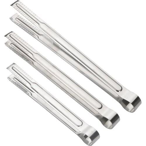 1pc Stainless Steel Food Tongs Non-Slip Barbecue Tongs Bread Tongs For Kitchen Cooking Tools Accessories BBQ Tools