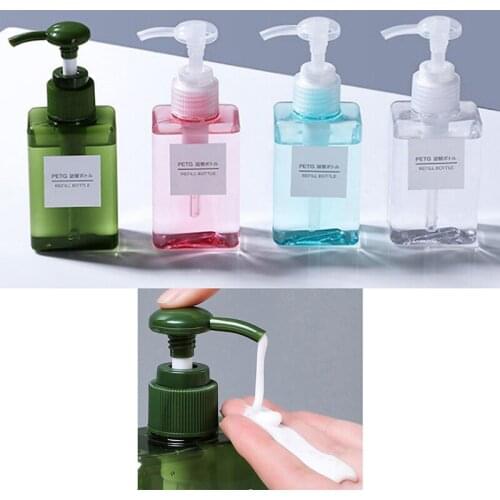 100ml Portable Travel Pump Soap Dispenser Bathroom Sink Shower Gel Shampoo Lotion Liquid Hand Soap Pump Bottle Container 4Colors