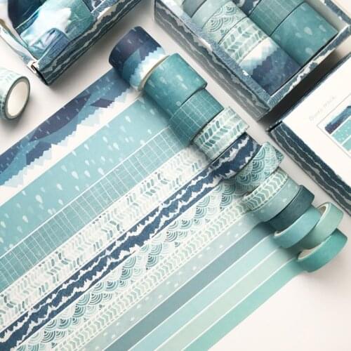 12Pcs/Set Combination Journal Washi Tape Series Washi Tape Diy Diary Masking Tape Cute Stickers Stationery Supplie