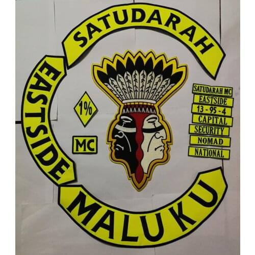 13pc/set iron on Satudarah Patches badges for Scale Leather Vest clothing jacket biker patches ,Embroidery motorcycle patches